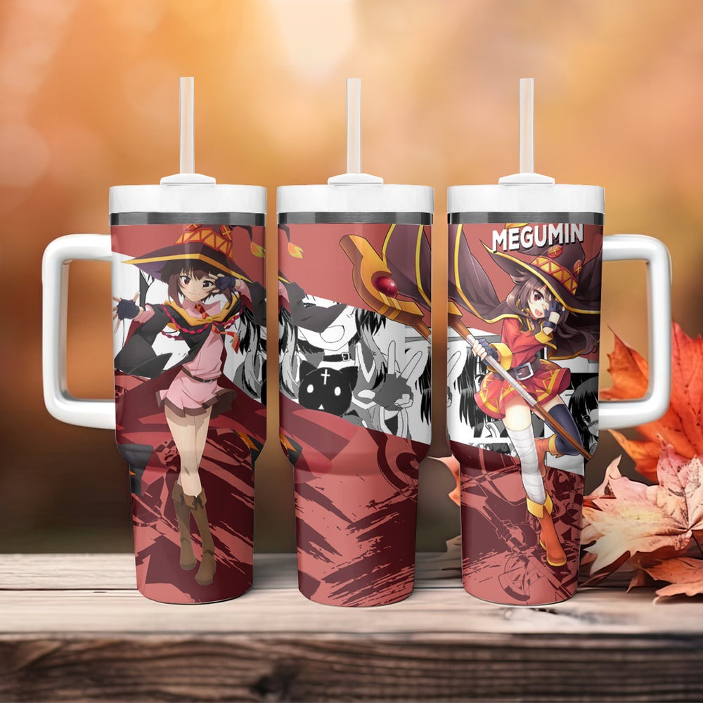 Megumin - KonoSuba Tumbler With Handle Anime Style TS04 Megumin - KonoSuba Tumbler With Handle Anime Style TS04