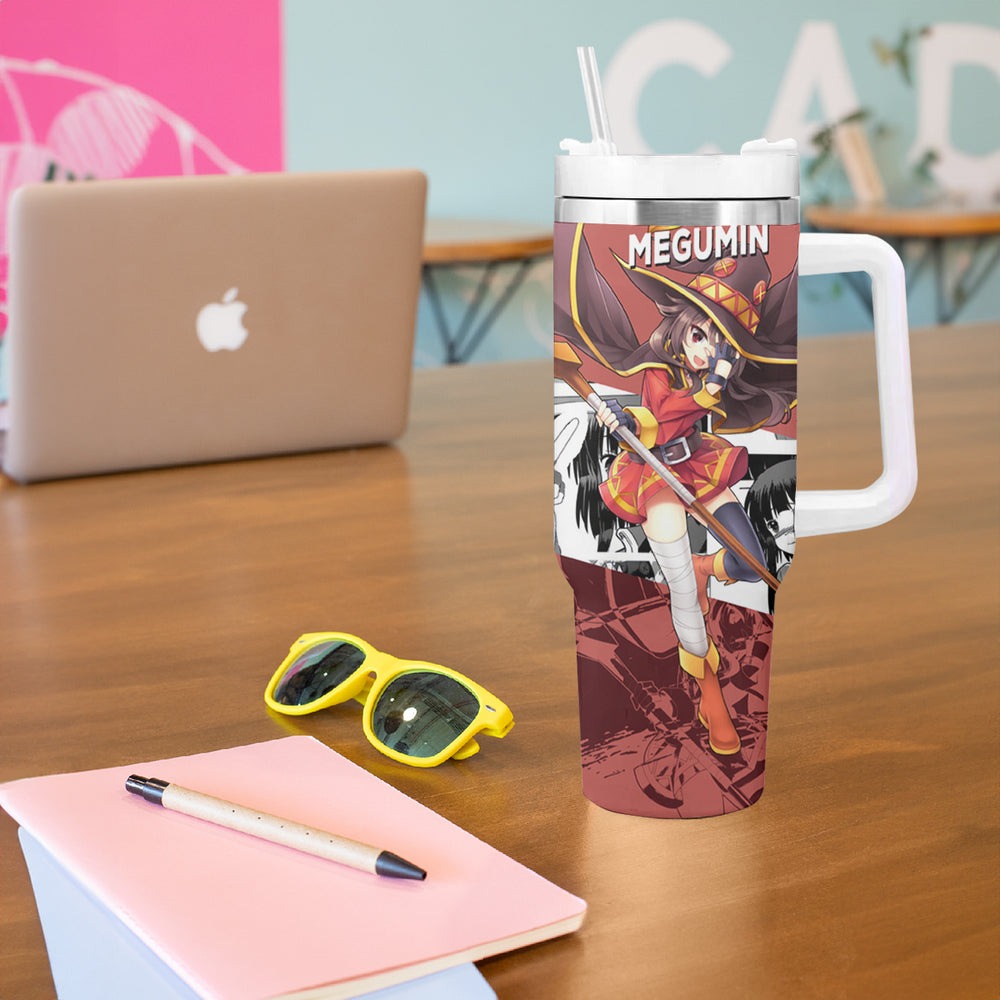 Megumin - KonoSuba Tumbler With Handle Anime Style TS04 Megumin - KonoSuba Tumbler With Handle Anime Style TS04