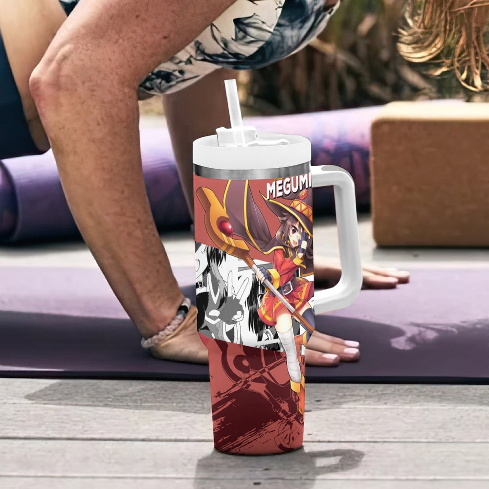 Megumin - KonoSuba Tumbler With Handle Anime Style TS04 Megumin - KonoSuba Tumbler With Handle Anime Style TS04
