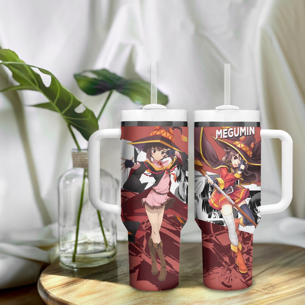 Megumin - KonoSuba Tumbler With Handle Anime Style TS04 Megumin - KonoSuba Tumbler With Handle Anime Style TS04