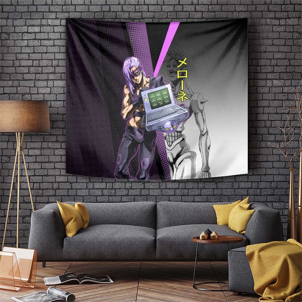 Melone JoJos Bizarre Adventure Tumbler With Handle with Laptop-Featured Stand Display TS04 Melone JoJos Bizarre Adventure Tumbler With Handle with Laptop-Featured Stand Display TS04