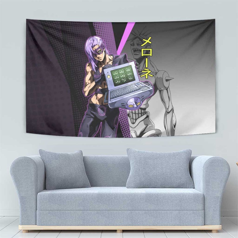 Melone JoJos Bizarre Adventure Tumbler With Handle with Laptop-Featured Stand Display TS04 Melone JoJos Bizarre Adventure Tumbler With Handle with Laptop-Featured Stand Display TS04
