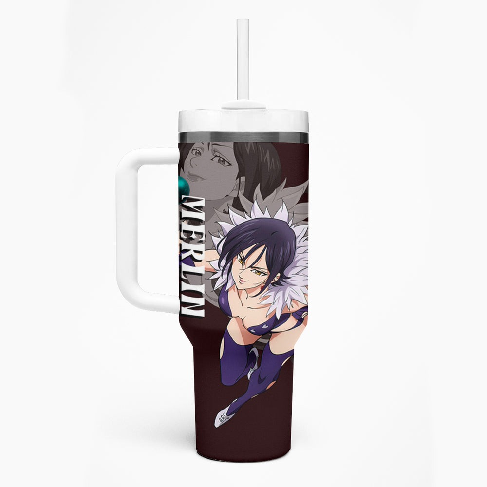 Merlin - Anime Tumbler With Handle Boar's Sin of Gluttony Anime TS04 Merlin - Anime Tumbler With Handle Boar's Sin of Gluttony Anime TS04