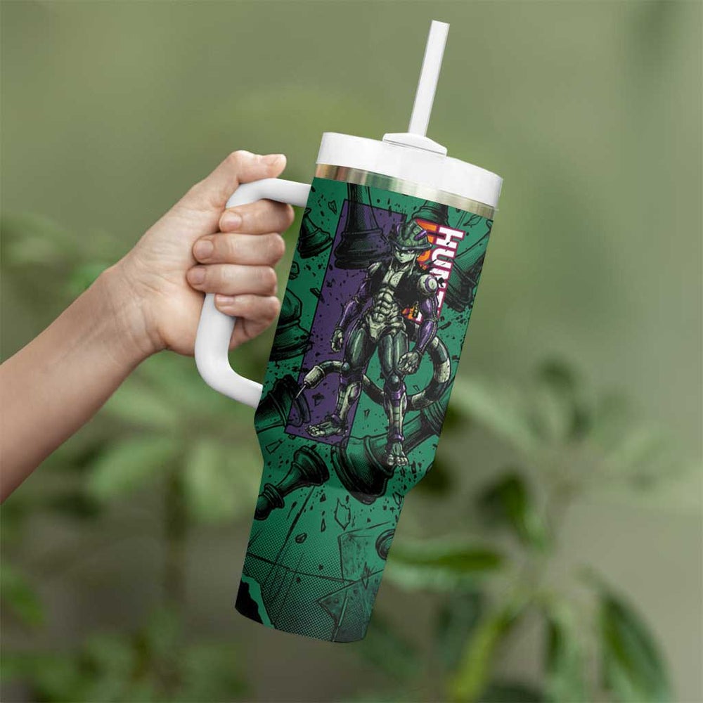 Meruem Chess Theme Tumbler With Handle with Dark Aura and Strategic Anime Artwork Design TS04 Meruem Chess Theme Tumbler With Handle with Dark Aura and Strategic Anime Artwork Design TS04