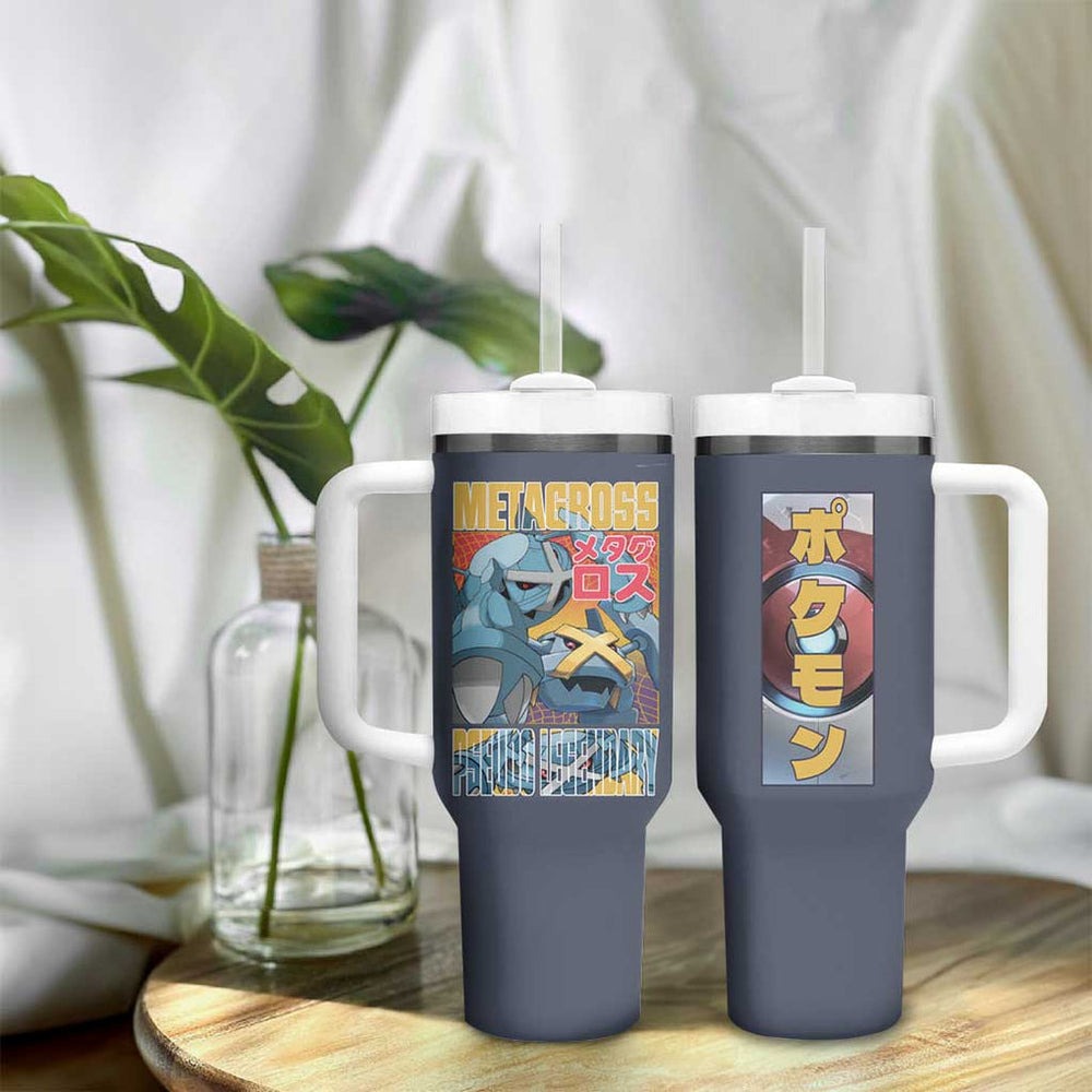 Metagross Poke Tumbler With Handle Anime Style TS04 Metagross Poke Tumbler With Handle Anime Style TS04