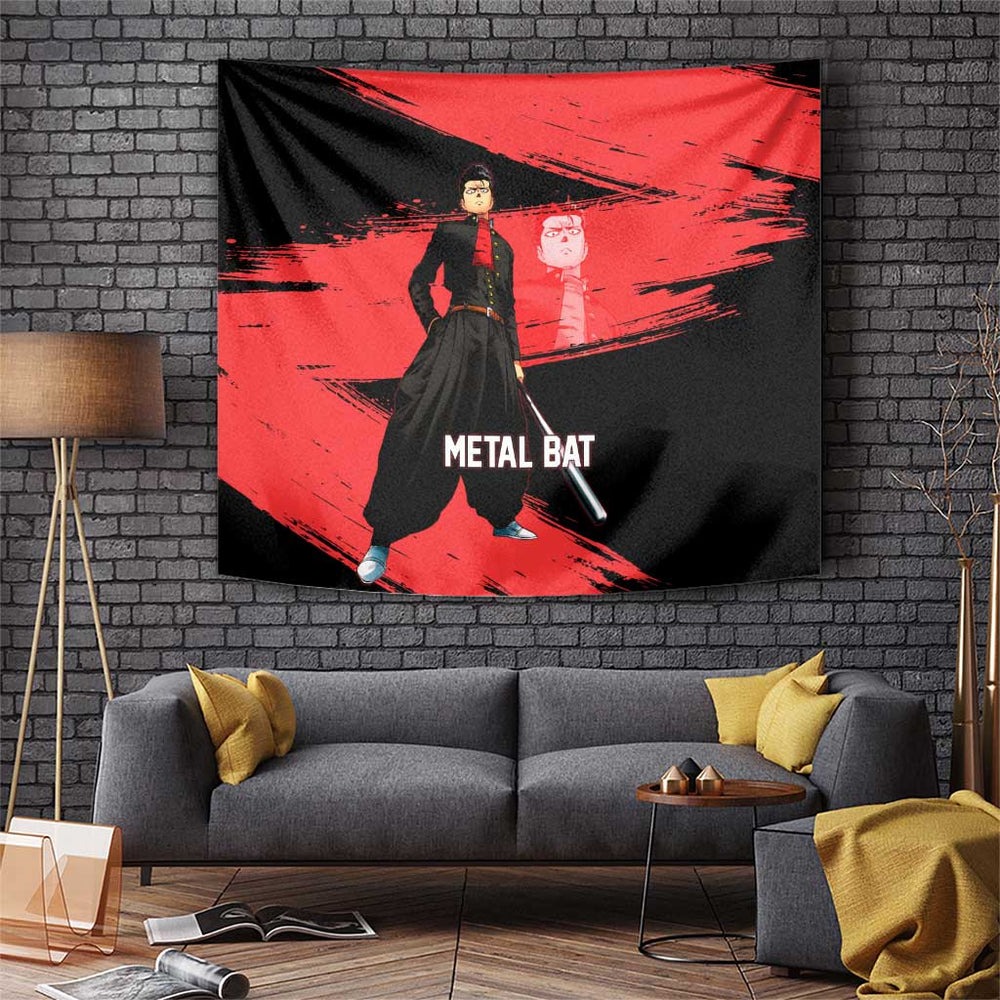 Metal Bat One Punch Man Anime Red and Black Theme Tumbler With Handle with Street Fighter Style and Bold Bat Stance TS04 Metal Bat One Punch Man Anime Red and Black Theme Tumbler With Handle with Street Fighter Style and Bold Bat Stance TS04