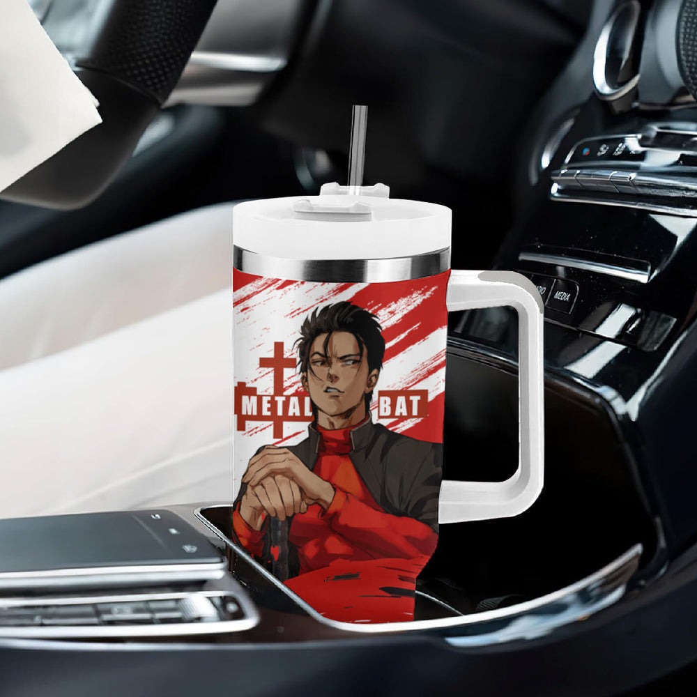 Metal Bat Tumbler With Handle One Punch Man TS04 Metal Bat Tumbler With Handle One Punch Man TS04