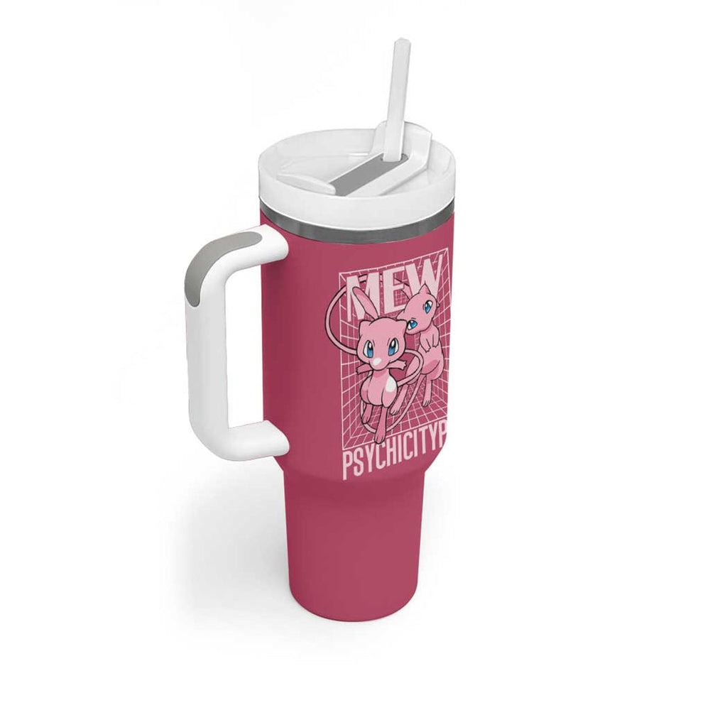 Mew Poke Tumbler With Handle Anime Style TS04 Mew Poke Tumbler With Handle Anime Style TS04