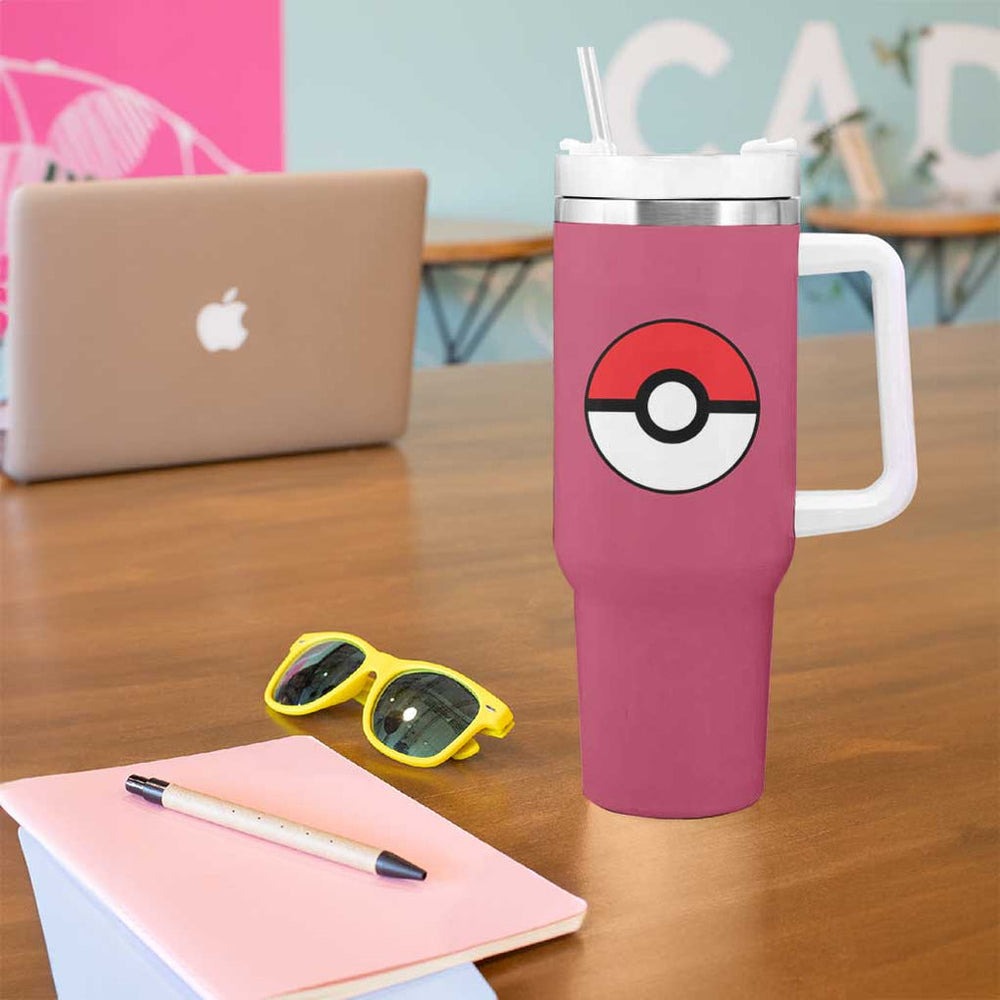 Mew Poke Tumbler With Handle Anime Style TS04 Mew Poke Tumbler With Handle Anime Style TS04