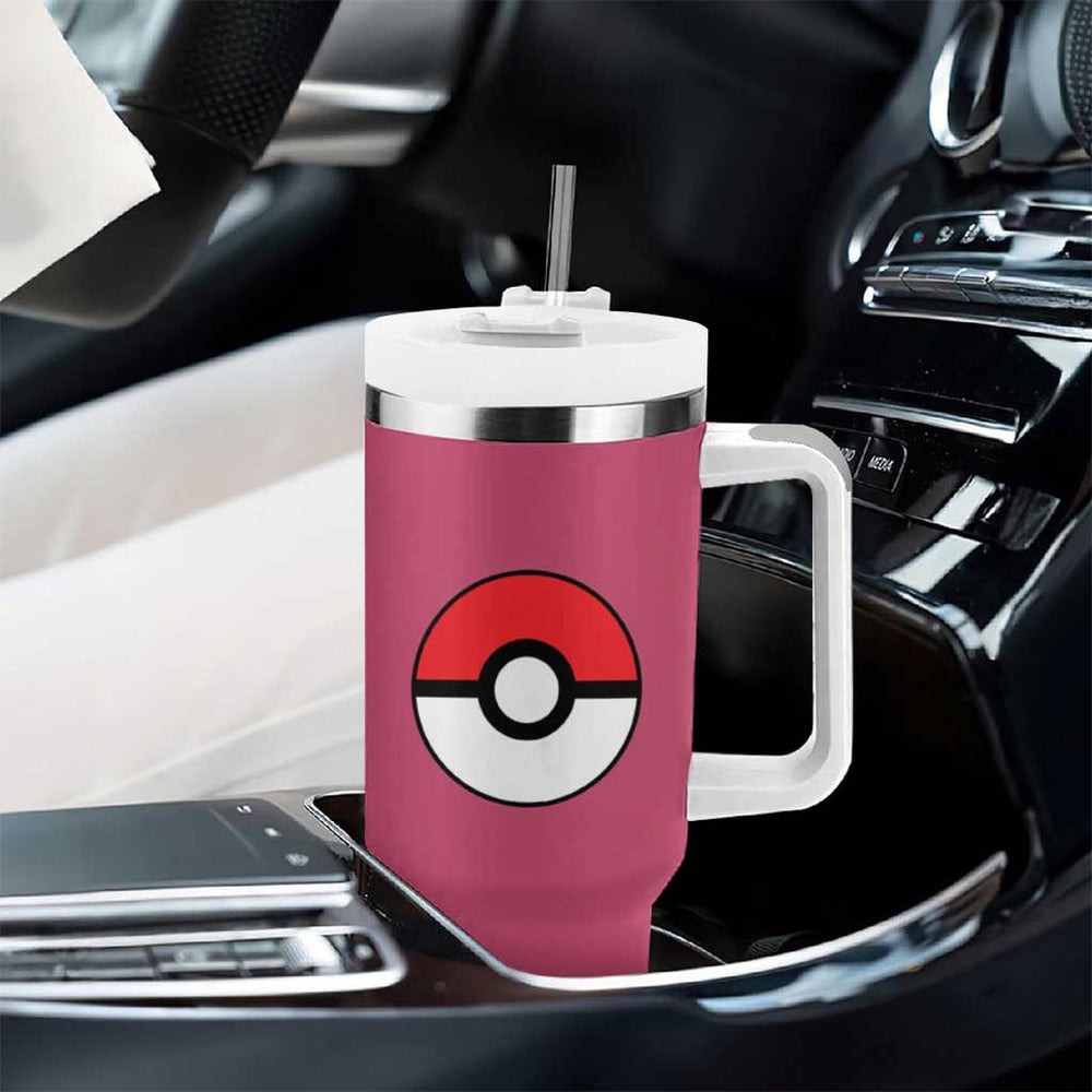 Mew Poke Tumbler With Handle Anime Style TS04 Mew Poke Tumbler With Handle Anime Style TS04