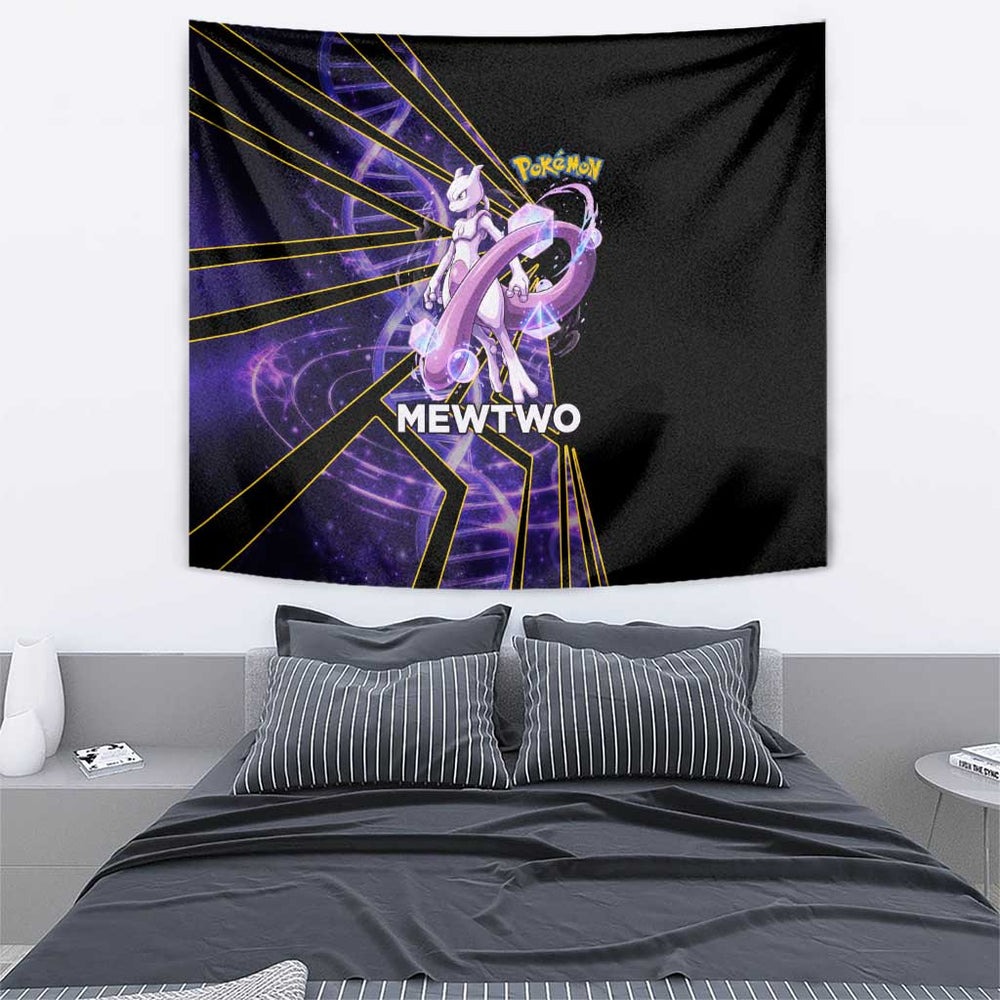 Mewtwo Poké Tapestry Psychic DNA Comic Style TS04 Mewtwo Poké Tapestry Psychic DNA Comic Style TS04