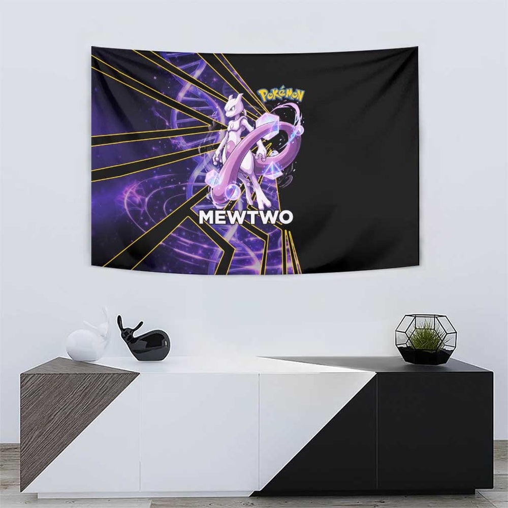 Mewtwo Poké Tapestry Psychic DNA Comic Style TS04 Mewtwo Poké Tapestry Psychic DNA Comic Style TS04