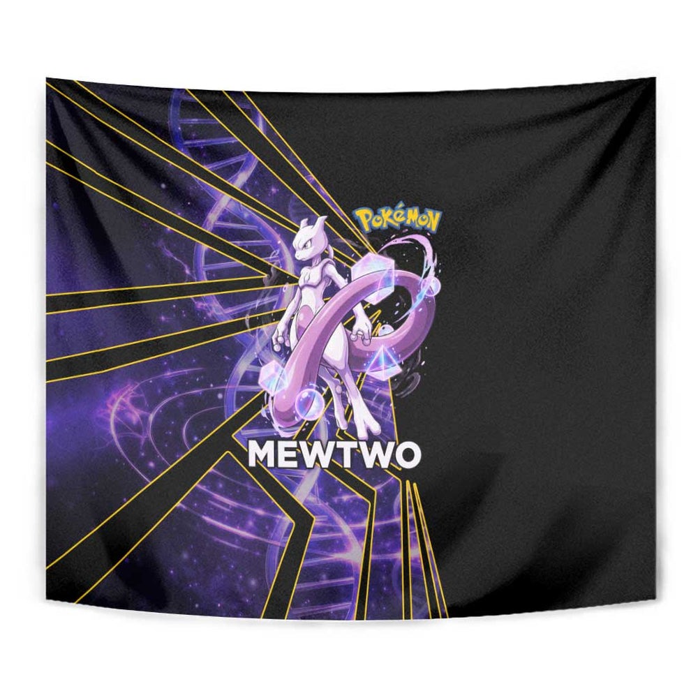 Mewtwo Poké Tapestry Psychic DNA Comic Style TS04 Mewtwo Poké Tapestry Psychic DNA Comic Style TS04