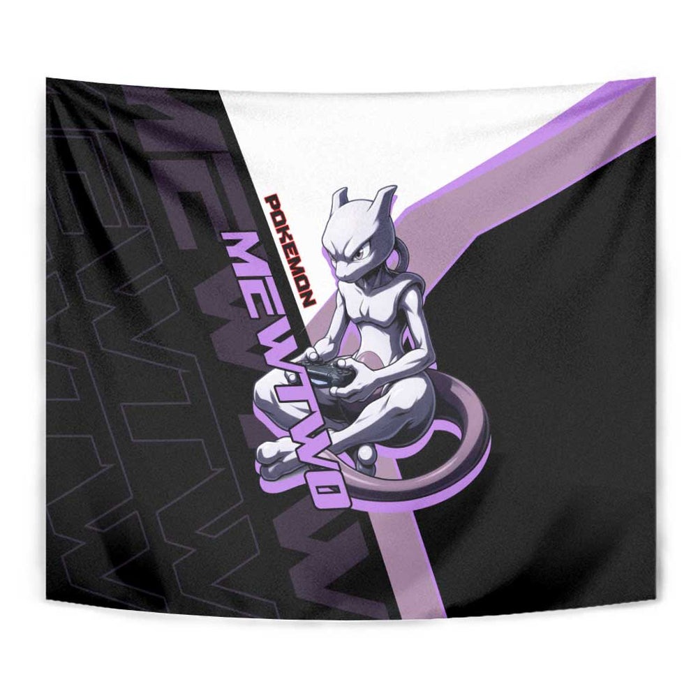 Mewtwo Poké Tapestry Shadowcore Anime Style TS04 Mewtwo Poké Tapestry Shadowcore Anime Style TS04