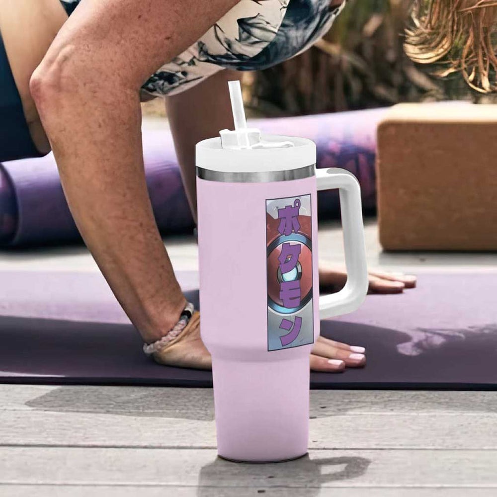 Mewtwo Poke Tumbler With Handle Anime Style TS04 Mewtwo Poke Tumbler With Handle Anime Style TS04