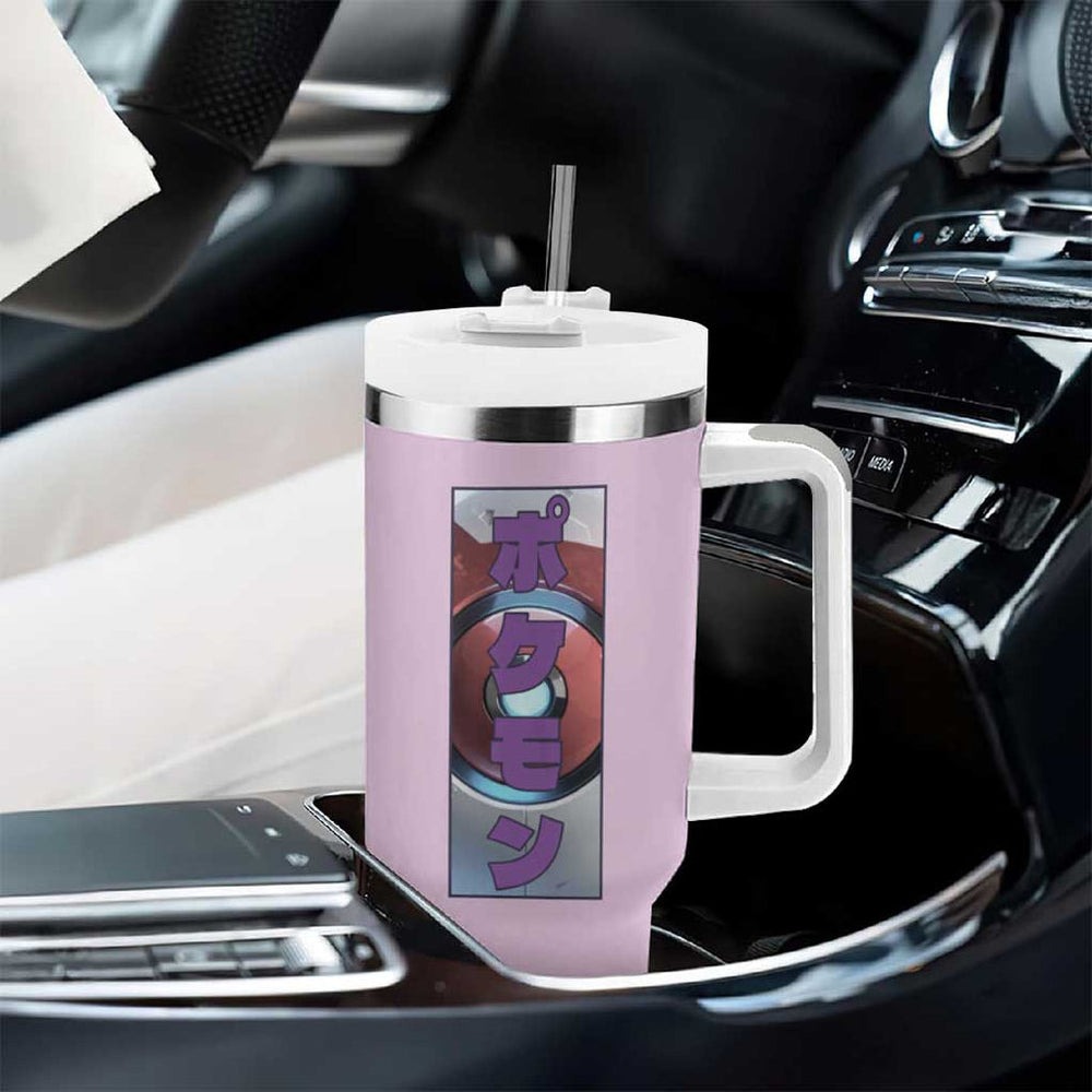 Mewtwo Poke Tumbler With Handle Anime Style TS04 Mewtwo Poke Tumbler With Handle Anime Style TS04