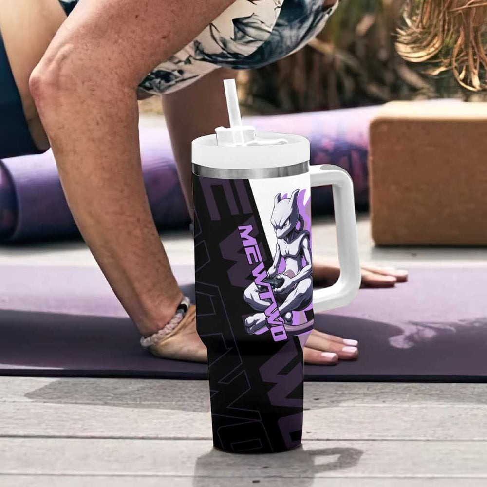 Mewtwo Poké Tumbler With Handle Psychic DNA Comic Style TS04 Mewtwo Poké Tumbler With Handle Psychic DNA Comic Style TS04