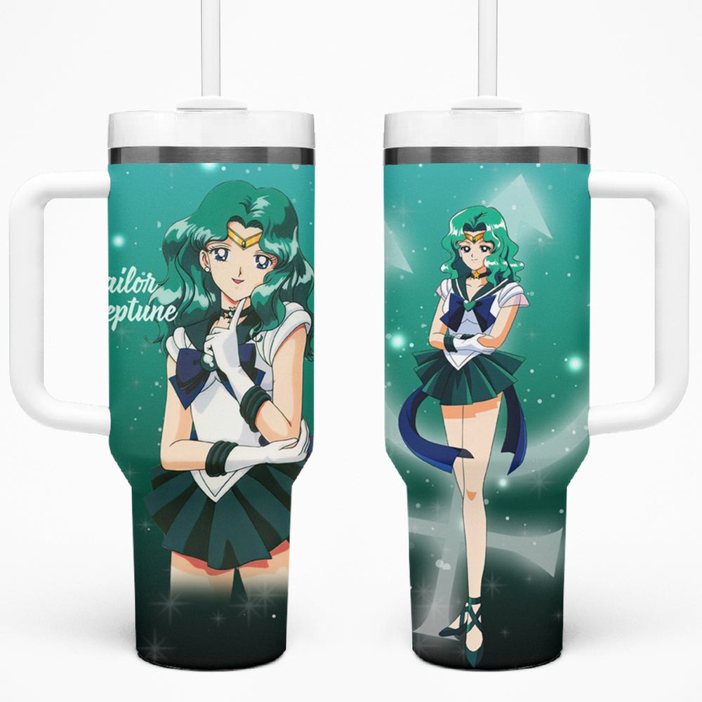 Michiru Kaioh Tumbler With Handle Sailor Neptune Sailor Moon Anime TS04 Michiru Kaioh Tumbler With Handle Sailor Neptune Sailor Moon Anime TS04