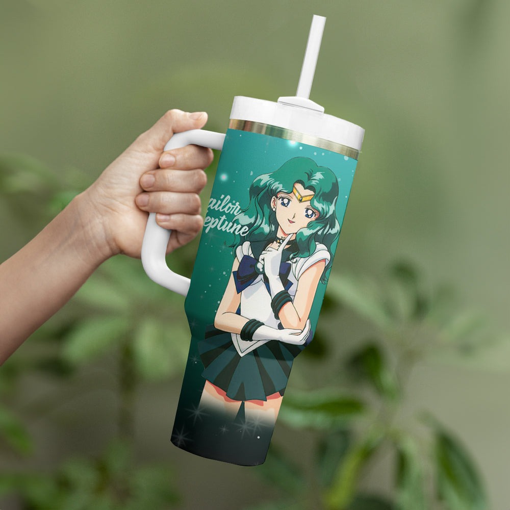 Michiru Kaioh Tumbler With Handle Sailor Neptune Sailor Moon Anime TS04 Michiru Kaioh Tumbler With Handle Sailor Neptune Sailor Moon Anime TS04