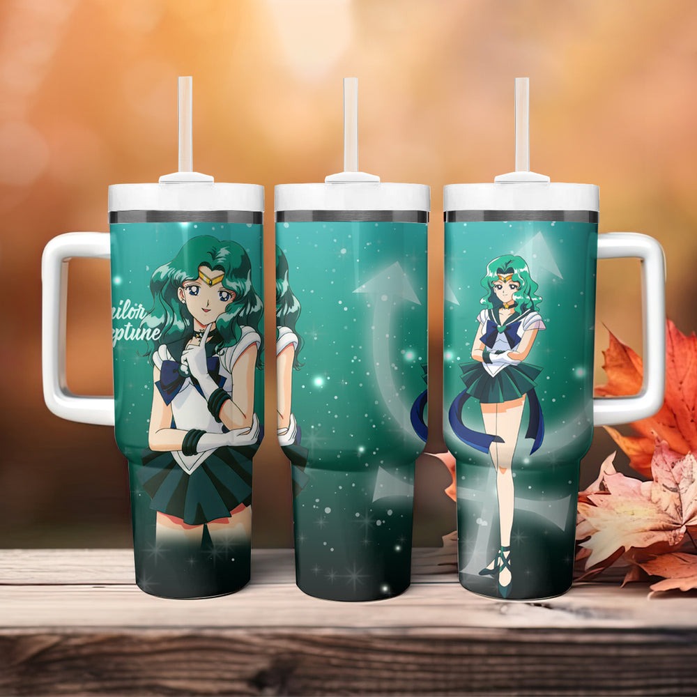 Michiru Kaioh Tumbler With Handle Sailor Neptune Sailor Moon Anime TS04 Michiru Kaioh Tumbler With Handle Sailor Neptune Sailor Moon Anime TS04