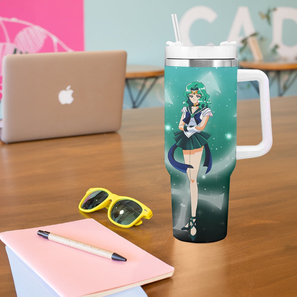 Michiru Kaioh Tumbler With Handle Sailor Neptune Sailor Moon Anime TS04 Michiru Kaioh Tumbler With Handle Sailor Neptune Sailor Moon Anime TS04