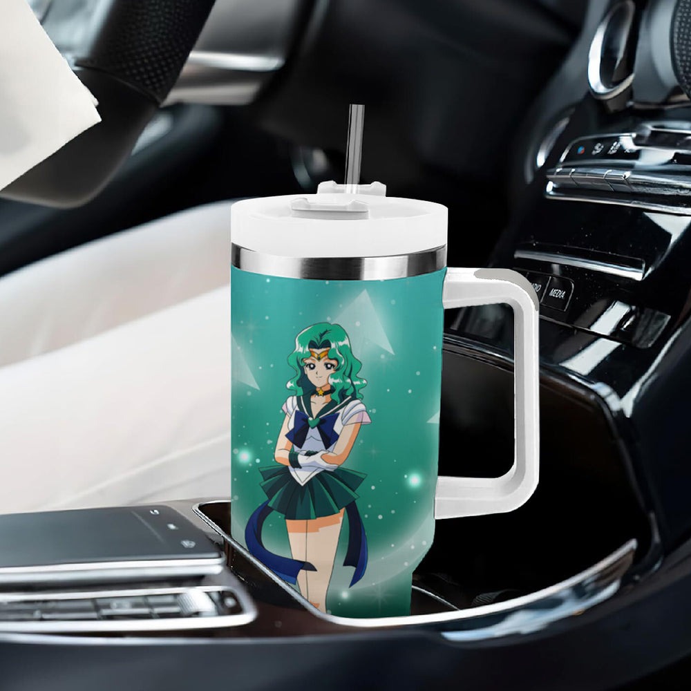 Michiru Kaioh Tumbler With Handle Sailor Neptune Sailor Moon Anime TS04 Michiru Kaioh Tumbler With Handle Sailor Neptune Sailor Moon Anime TS04
