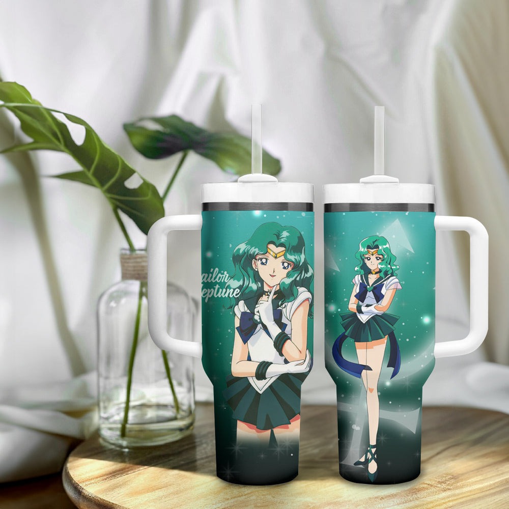 Michiru Kaioh Tumbler With Handle Sailor Neptune Sailor Moon Anime TS04 Michiru Kaioh Tumbler With Handle Sailor Neptune Sailor Moon Anime TS04