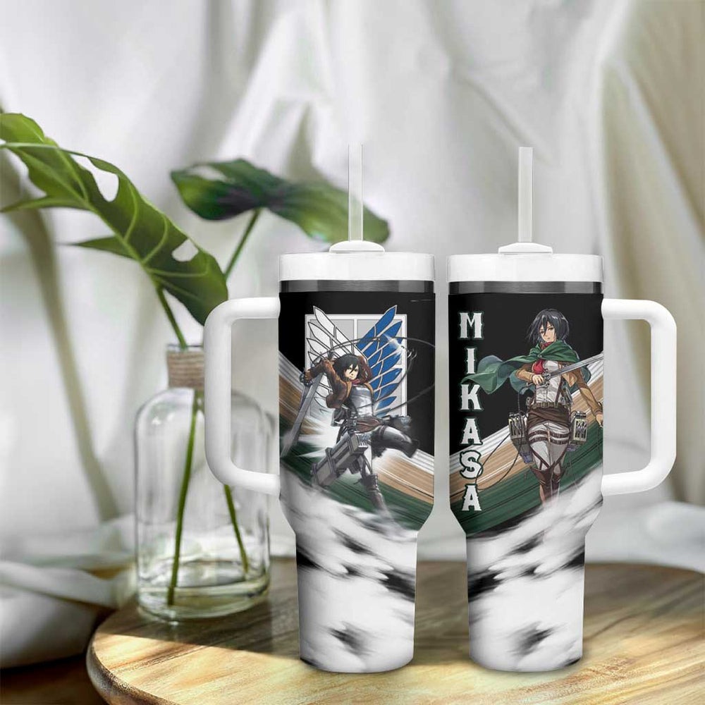 Mikasa Ackerman - Attack On Tittan Tumbler With Handle Anime Mix Manga Style TS04 Mikasa Ackerman - Attack On Tittan Tumbler With Handle Anime Mix Manga Style TS04