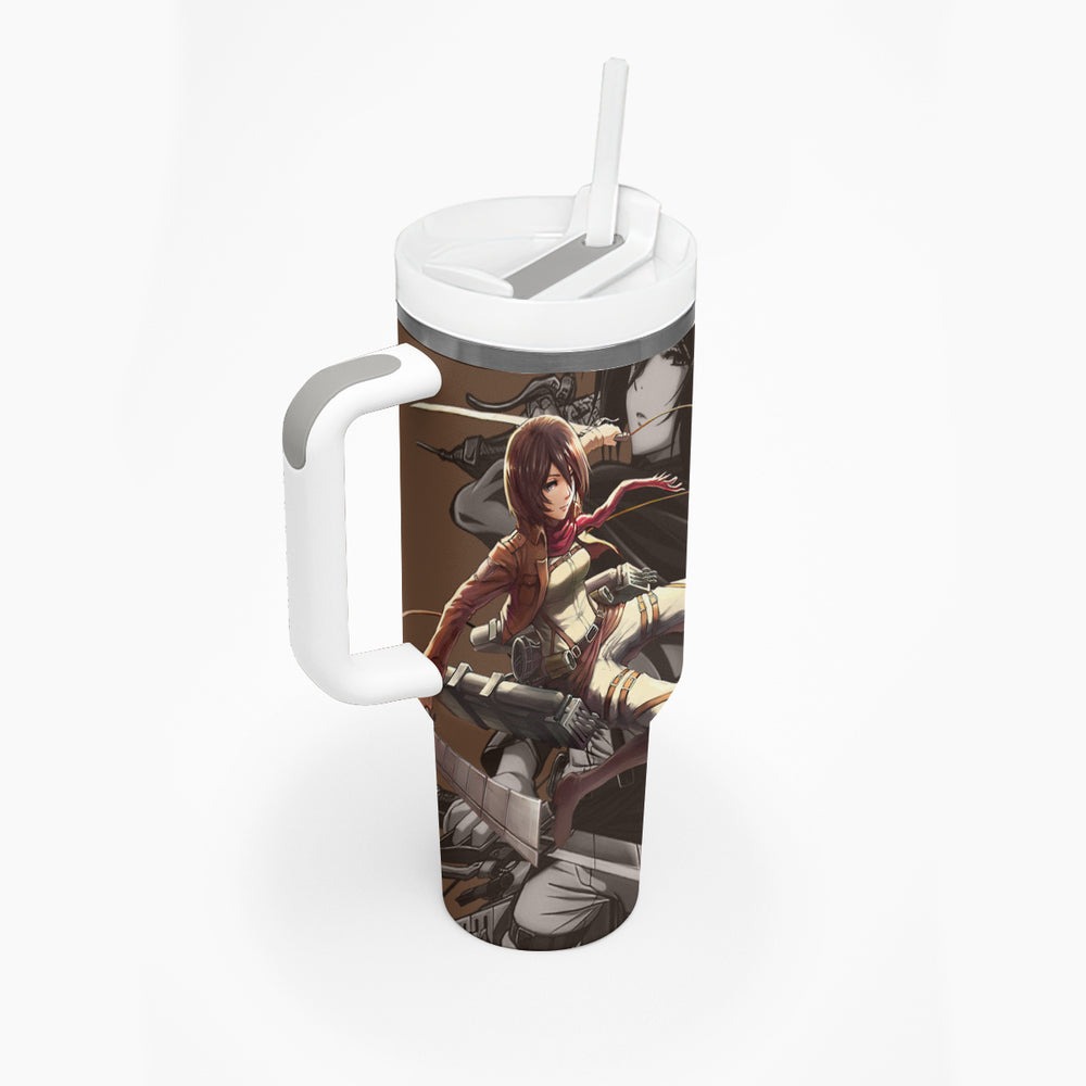 Mikasa Ackerman Tumbler With Handle Attack On Tittan TS04 Mikasa Ackerman Tumbler With Handle Attack On Tittan TS04