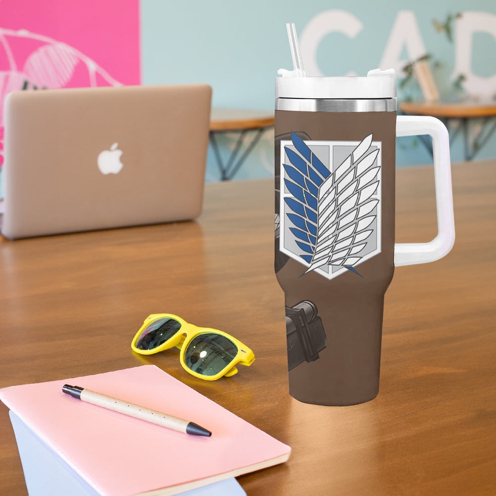 Mikasa Ackerman Tumbler With Handle Attack On Tittan TS04 Mikasa Ackerman Tumbler With Handle Attack On Tittan TS04