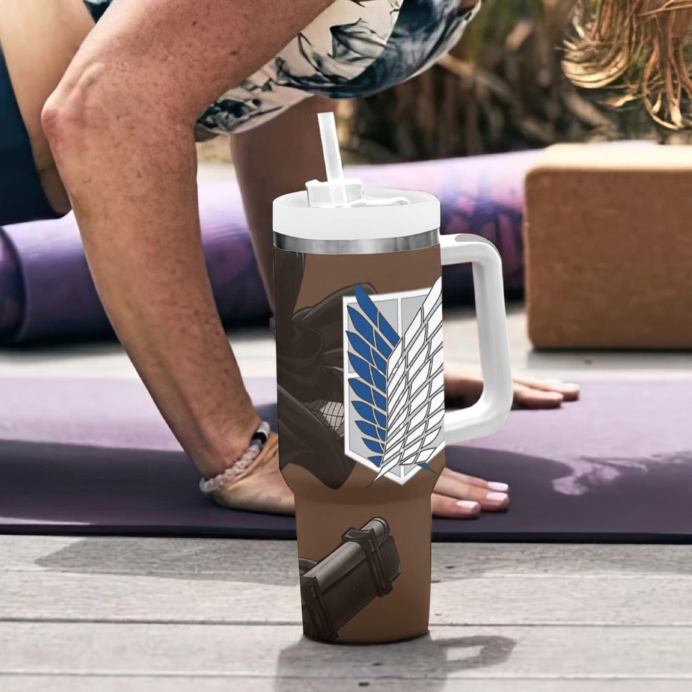 Mikasa Ackerman Tumbler With Handle Attack On Tittan TS04 Mikasa Ackerman Tumbler With Handle Attack On Tittan TS04