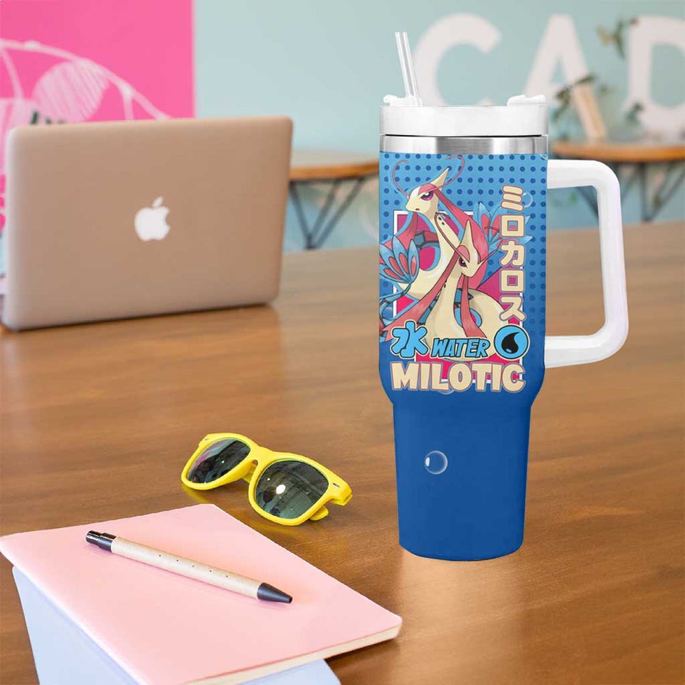 Milotic from Poké Tumbler With Handle with Water Type Ability and Graceful Pose Design TS04