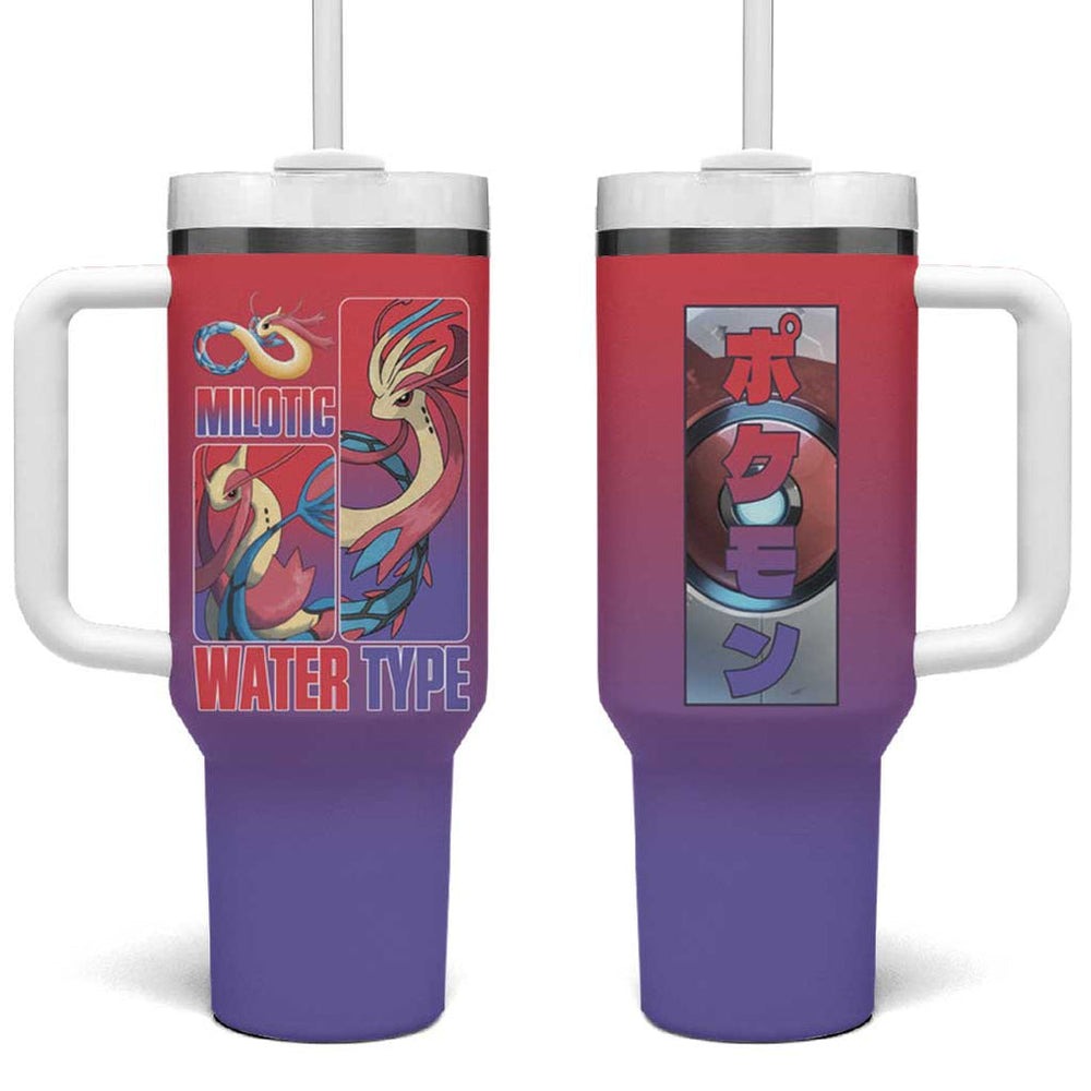Milotic Poke Tumbler With Handle Anime Style TS04 Milotic Poke Tumbler With Handle Anime Style TS04