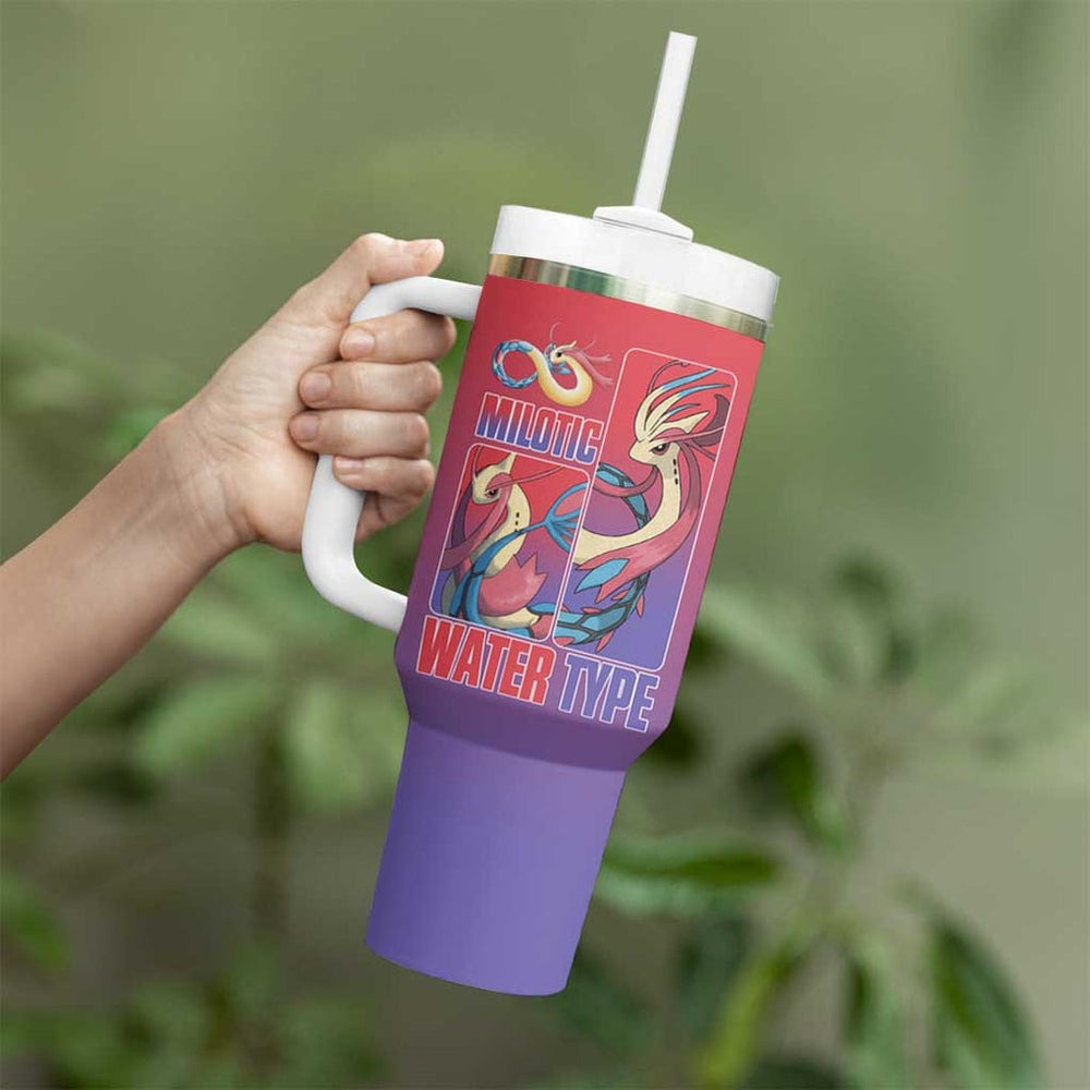 Milotic Poke Tumbler With Handle Anime Style TS04 Milotic Poke Tumbler With Handle Anime Style TS04