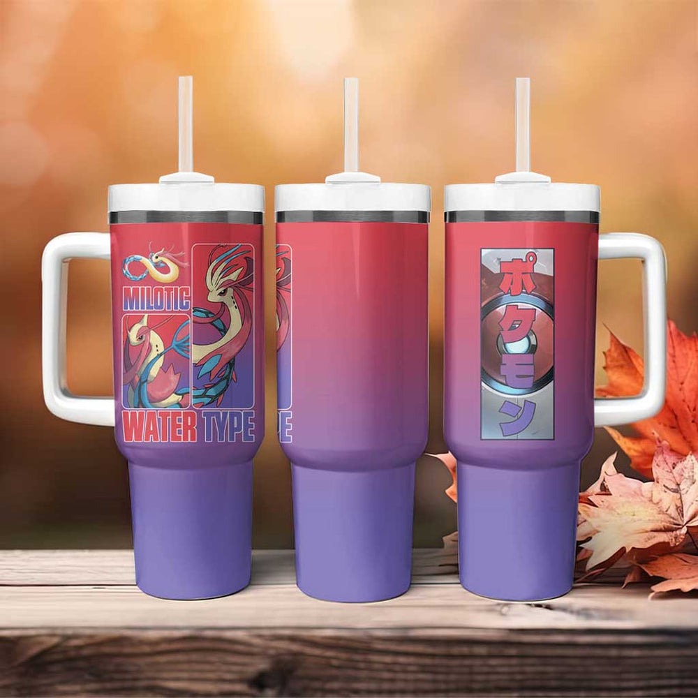Milotic Poke Tumbler With Handle Anime Style TS04 Milotic Poke Tumbler With Handle Anime Style TS04
