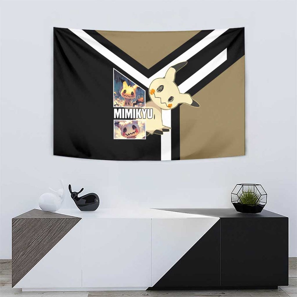 Mimikyu Tapestry with Ghost and Fairy Type and Cute Spooky Design TS04 Mimikyu Tapestry with Ghost and Fairy Type and Cute Spooky Design TS04
