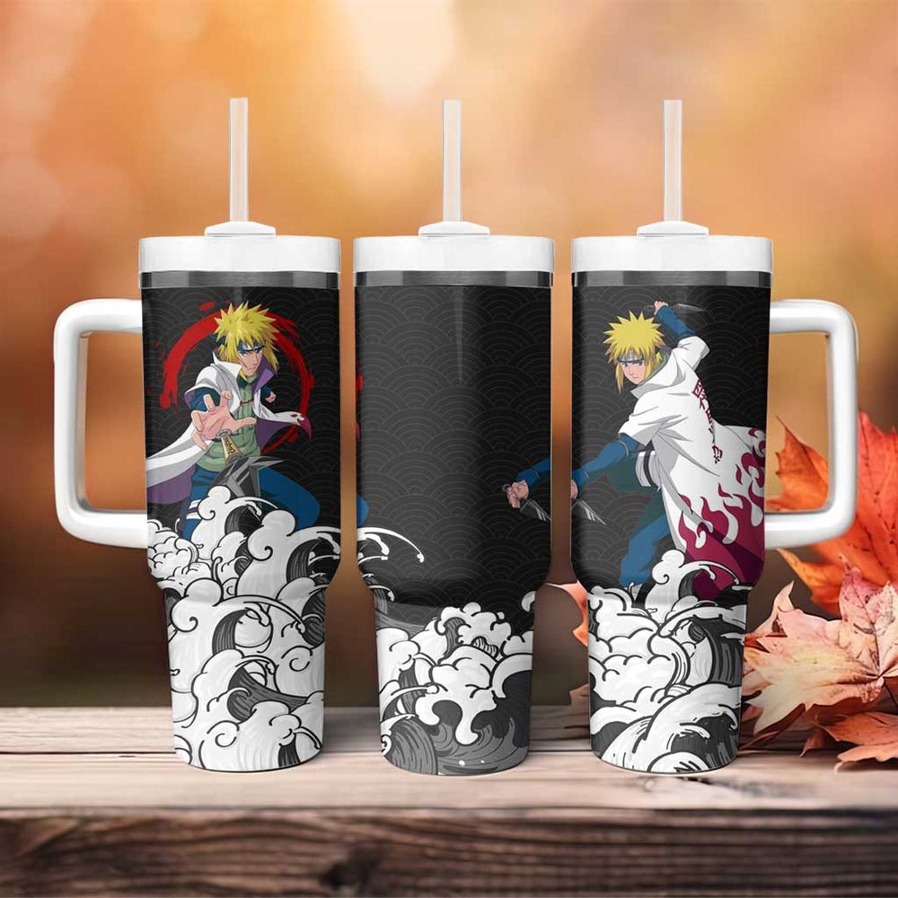 Minato Namikaze Japanese Kanagawa - Naruto Tumbler With Handle Anime Japan Style TS04 Minato Namikaze Japanese Kanagawa - Naruto Tumbler With Handle Anime Japan Style TS04