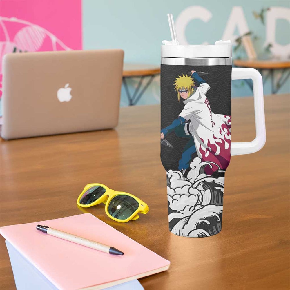 Minato Namikaze Japanese Kanagawa - Naruto Tumbler With Handle Anime Japan Style TS04 Minato Namikaze Japanese Kanagawa - Naruto Tumbler With Handle Anime Japan Style TS04