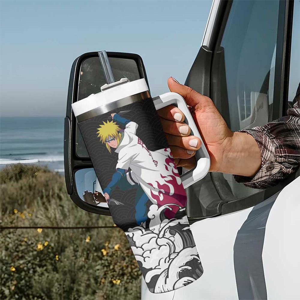Minato Namikaze Japanese Kanagawa - Naruto Tumbler With Handle Anime Japan Style TS04 Minato Namikaze Japanese Kanagawa - Naruto Tumbler With Handle Anime Japan Style TS04