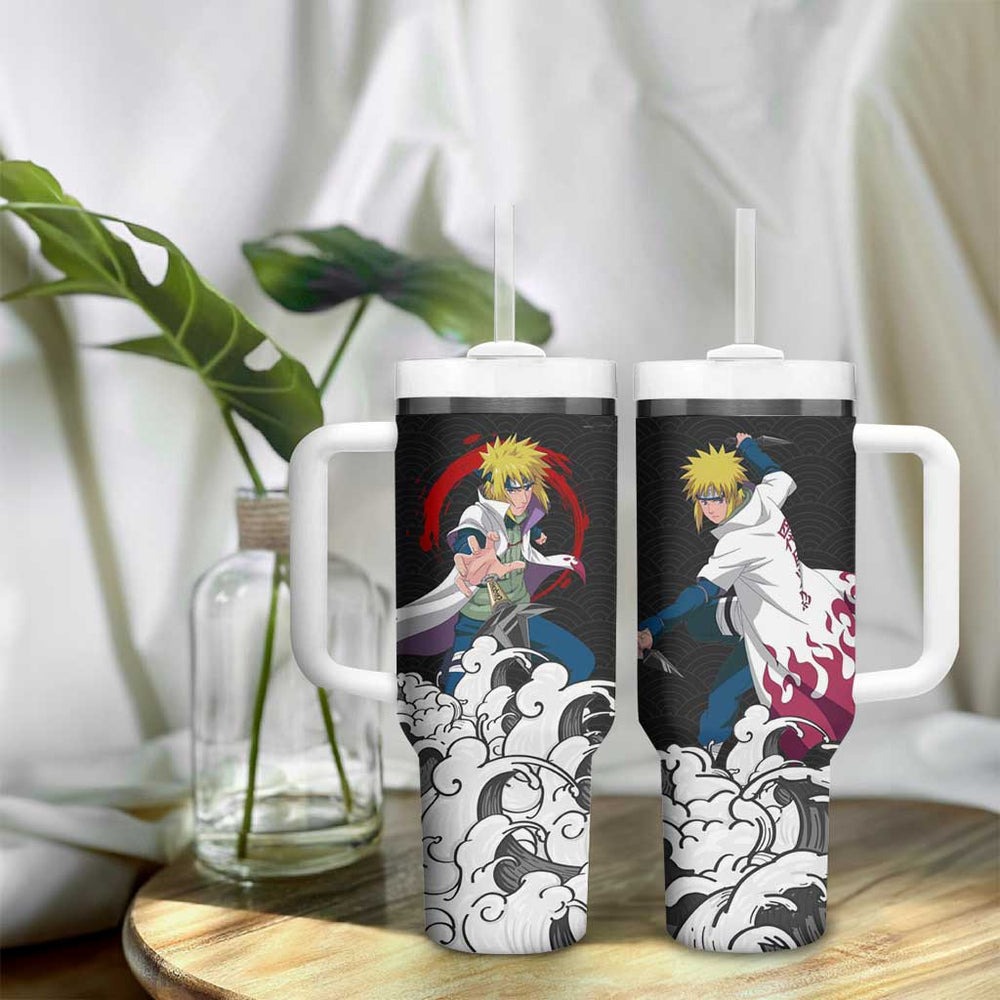 Minato Namikaze Japanese Kanagawa - Naruto Tumbler With Handle Anime Japan Style TS04 Minato Namikaze Japanese Kanagawa - Naruto Tumbler With Handle Anime Japan Style TS04