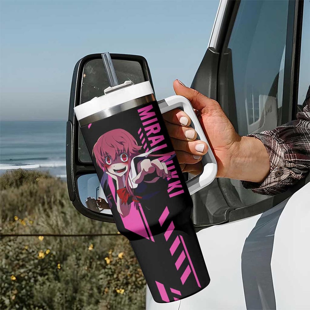 Mirai Nikki - Future Diary Tumbler With Handle Anime Style TS04 Mirai Nikki - Future Diary Tumbler With Handle Anime Style TS04