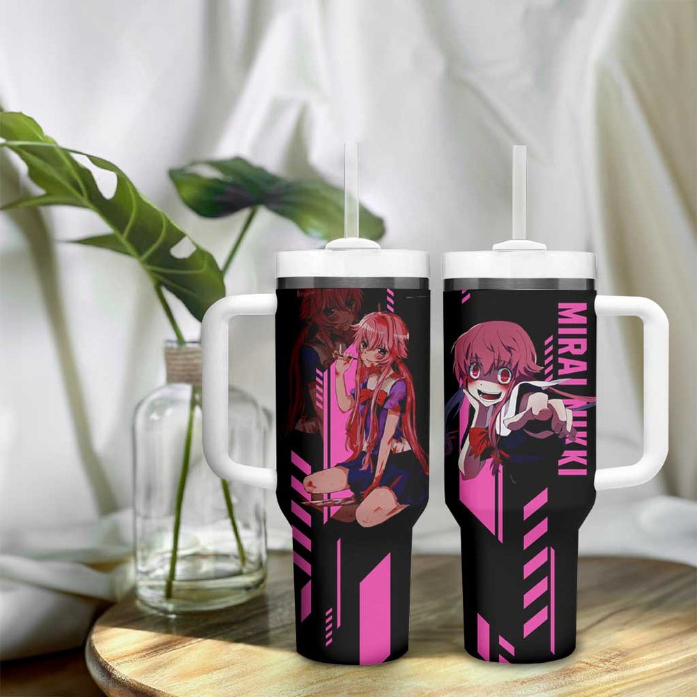 Mirai Nikki - Future Diary Tumbler With Handle Anime Style TS04 Mirai Nikki - Future Diary Tumbler With Handle Anime Style TS04