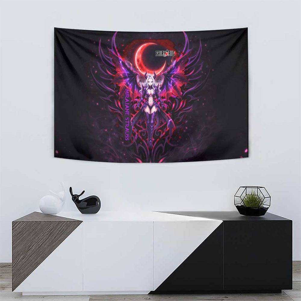 Mirajane Strauss Demon Form Fairy Tail Tumbler With Handle Crimson Moon Demon Aesthetic with Gothic Purple Tribal Design TS04 Mirajane Strauss Demon Form Fairy Tail Tumbler With Handle Crimson Moon Demon Aesthetic with Gothic Purple Tribal Design TS04