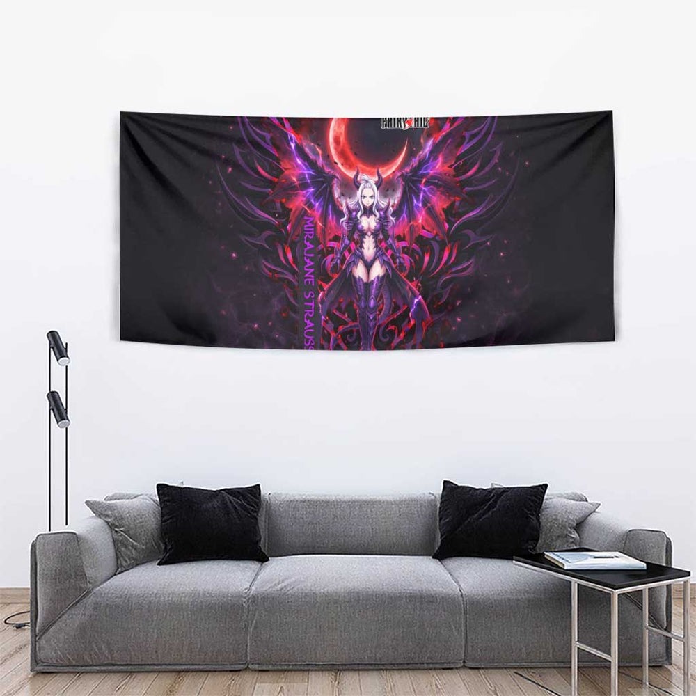 Mirajane Strauss Demon Form Fairy Tail Tumbler With Handle Crimson Moon Demon Aesthetic with Gothic Purple Tribal Design TS04 Mirajane Strauss Demon Form Fairy Tail Tumbler With Handle Crimson Moon Demon Aesthetic with Gothic Purple Tribal Design TS04
