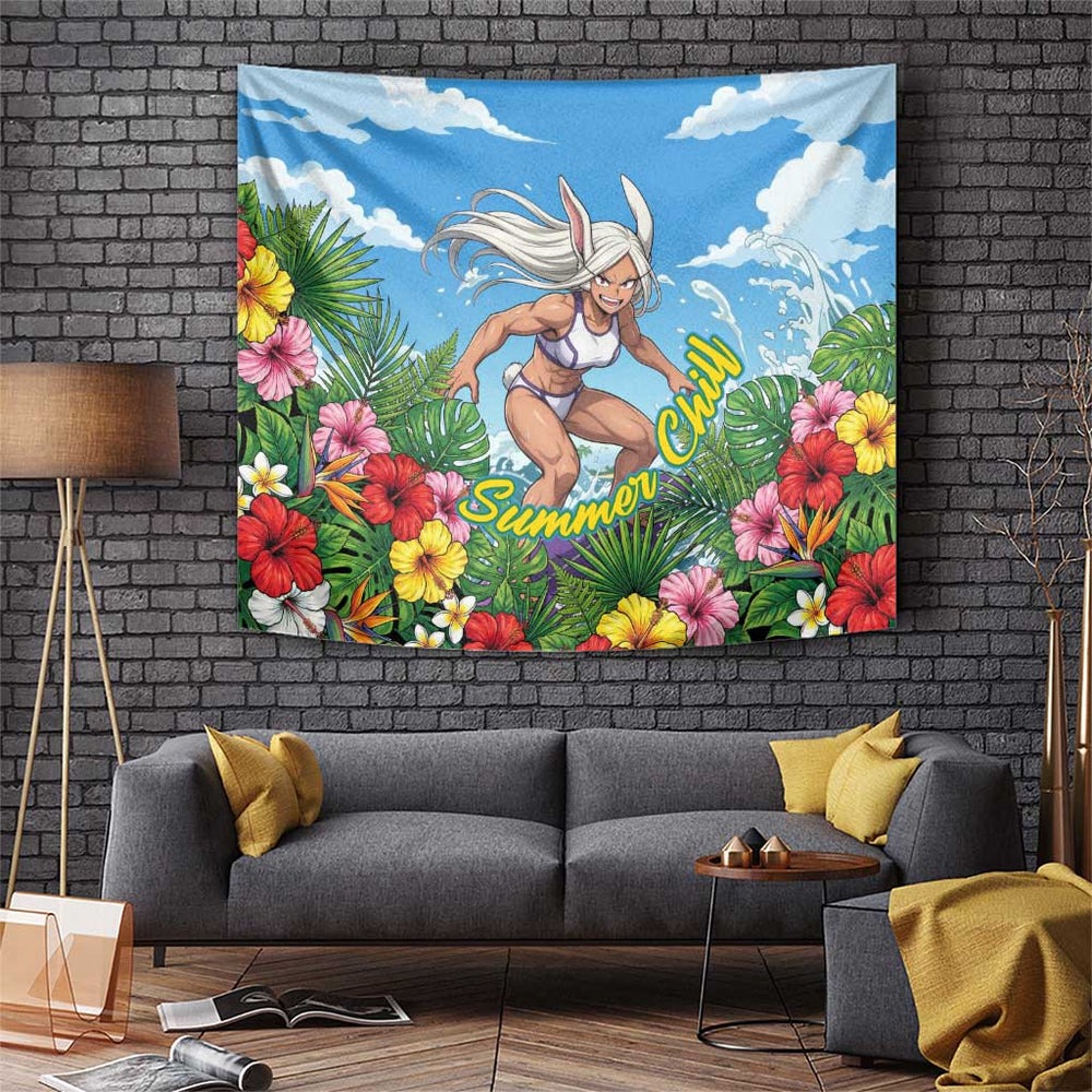 Mirko Summer Chill Tapestry Tropical Anime Surfing Power TS04 Mirko Summer Chill Tapestry Tropical Anime Surfing Power TS04