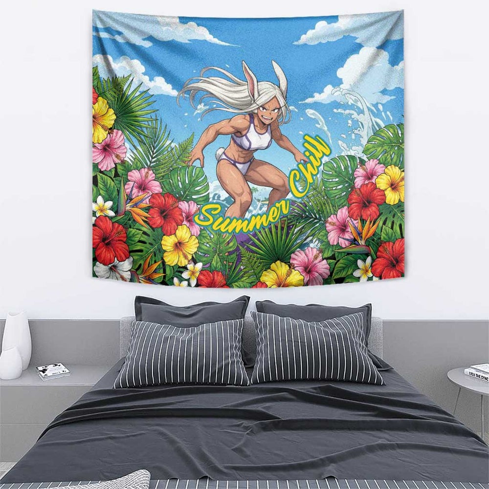 Mirko Summer Chill Tapestry Tropical Anime Surfing Power TS04 Mirko Summer Chill Tapestry Tropical Anime Surfing Power TS04