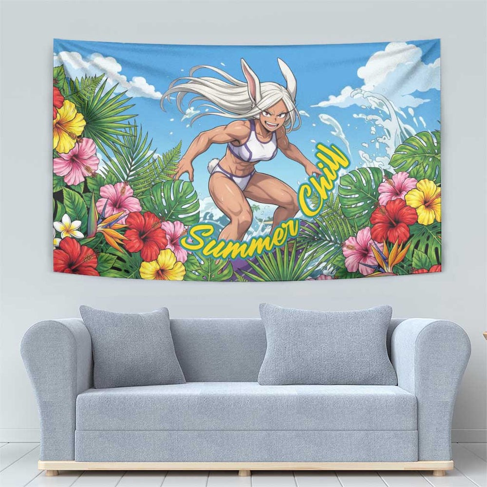 Mirko Summer Chill Tapestry Tropical Anime Surfing Power TS04 Mirko Summer Chill Tapestry Tropical Anime Surfing Power TS04