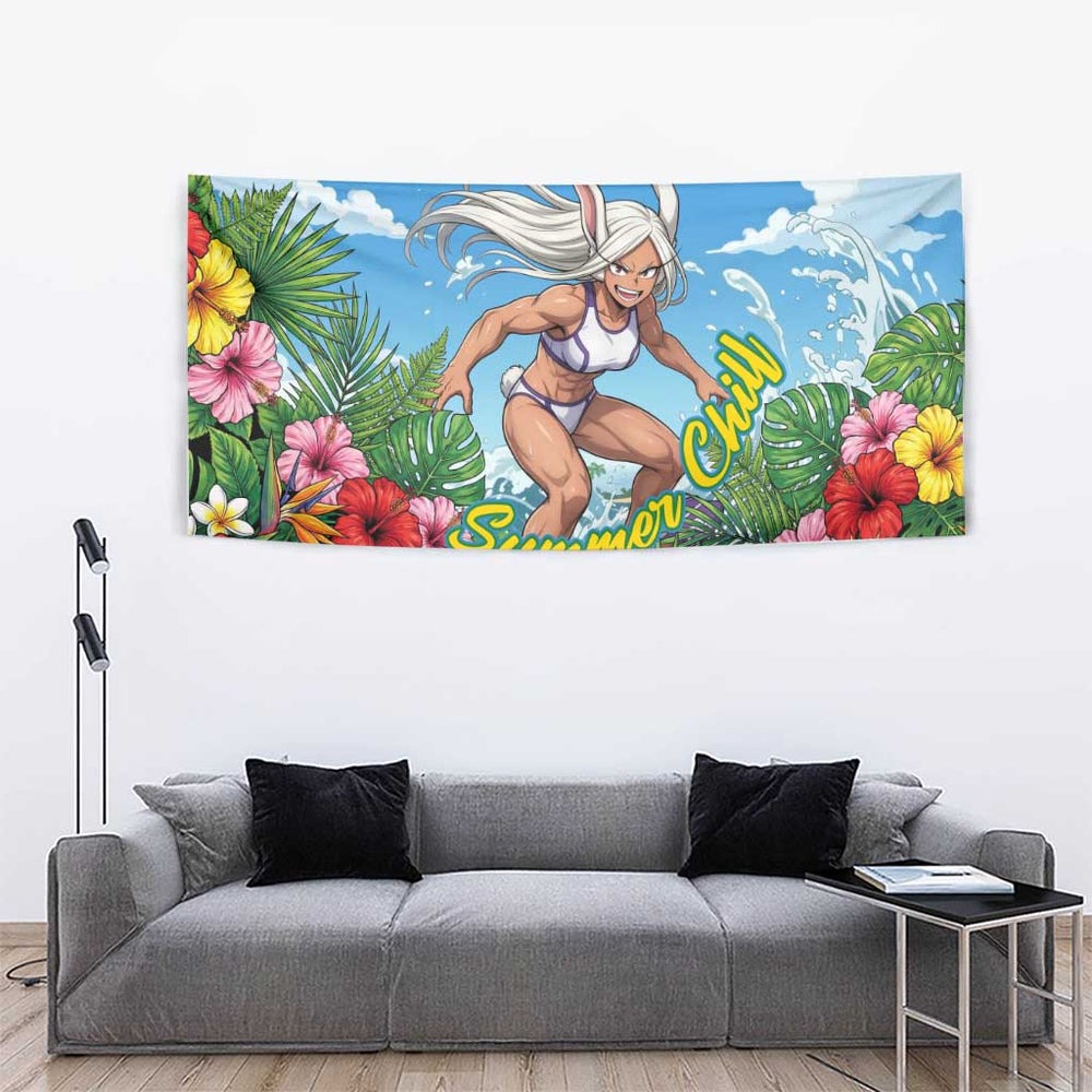 Mirko Summer Chill Tapestry Tropical Anime Surfing Power TS04 Mirko Summer Chill Tapestry Tropical Anime Surfing Power TS04