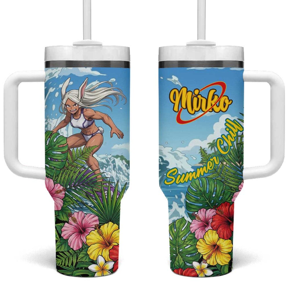 Mirko Summer Chill Tumbler With Handle Tropical Anime Surfing Power TS04 Mirko Summer Chill Tumbler With Handle Tropical Anime Surfing Power TS04