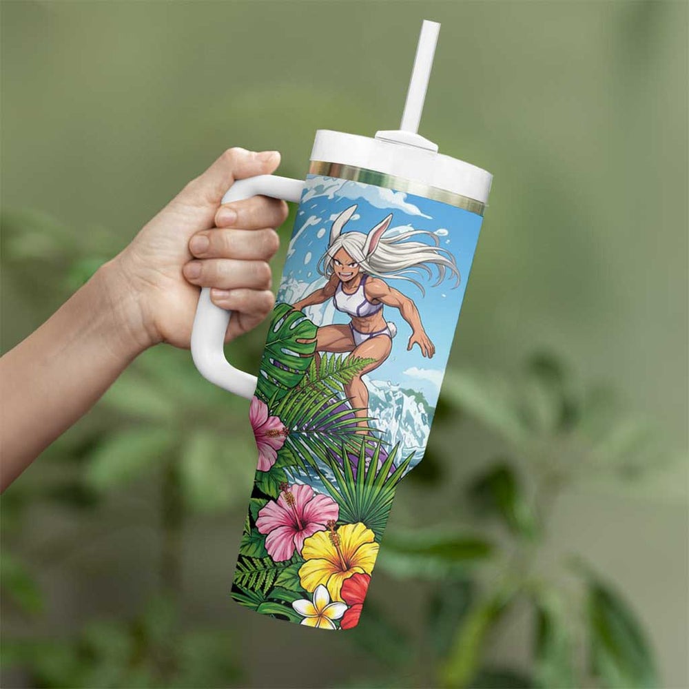 Mirko Summer Chill Tumbler With Handle Tropical Anime Surfing Power TS04 Mirko Summer Chill Tumbler With Handle Tropical Anime Surfing Power TS04